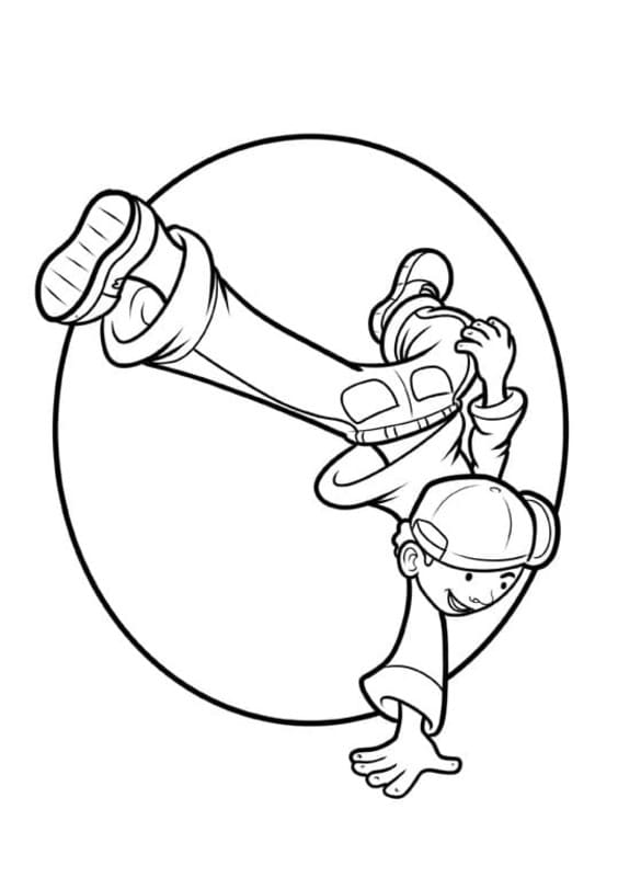 Dans çocuklar için temel Boyama Sayfası