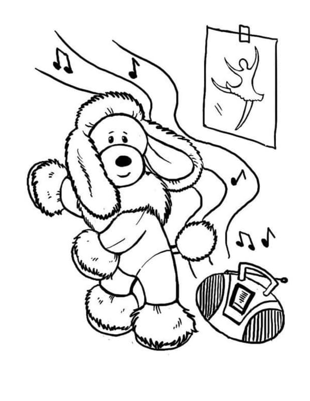 Dans çocuklar için ücretsiz yazdırılabilir Boyama Sayfası