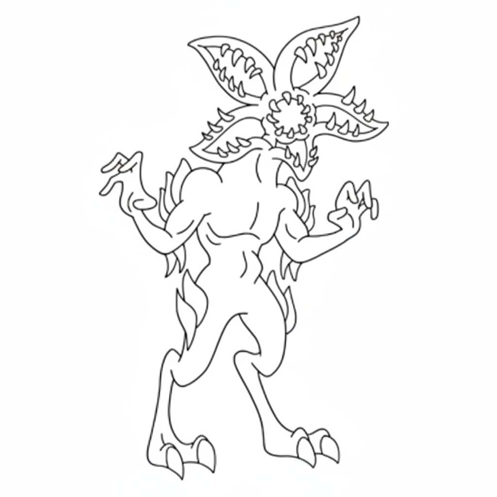 Demogorgon Çizim Boyama Sayfası