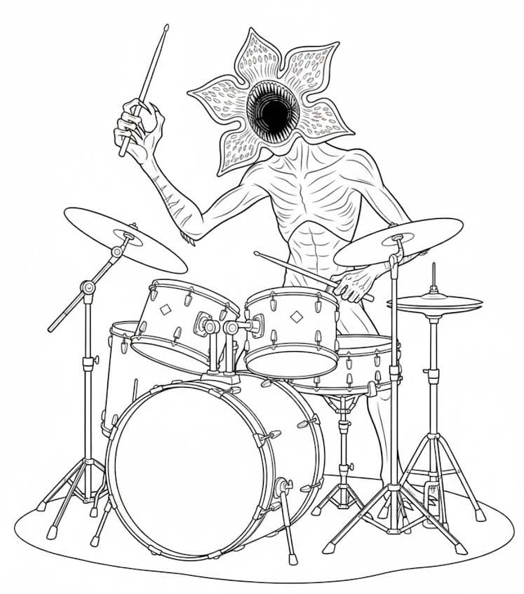 Demogorgon Ücretsiz Yazdırılabilir Boyama Sayfası