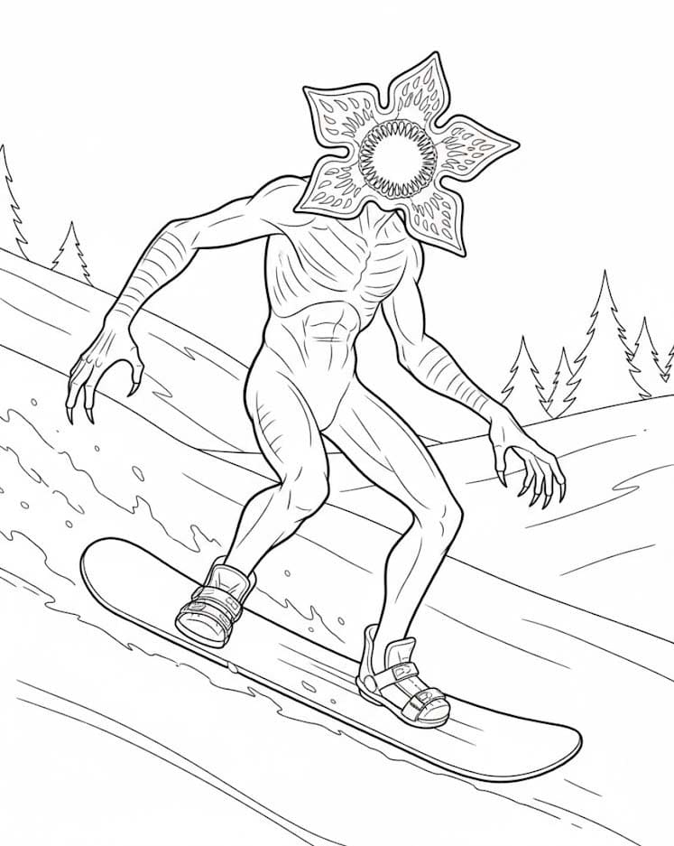 Demogorgon Ücretsiz Boyama Sayfası