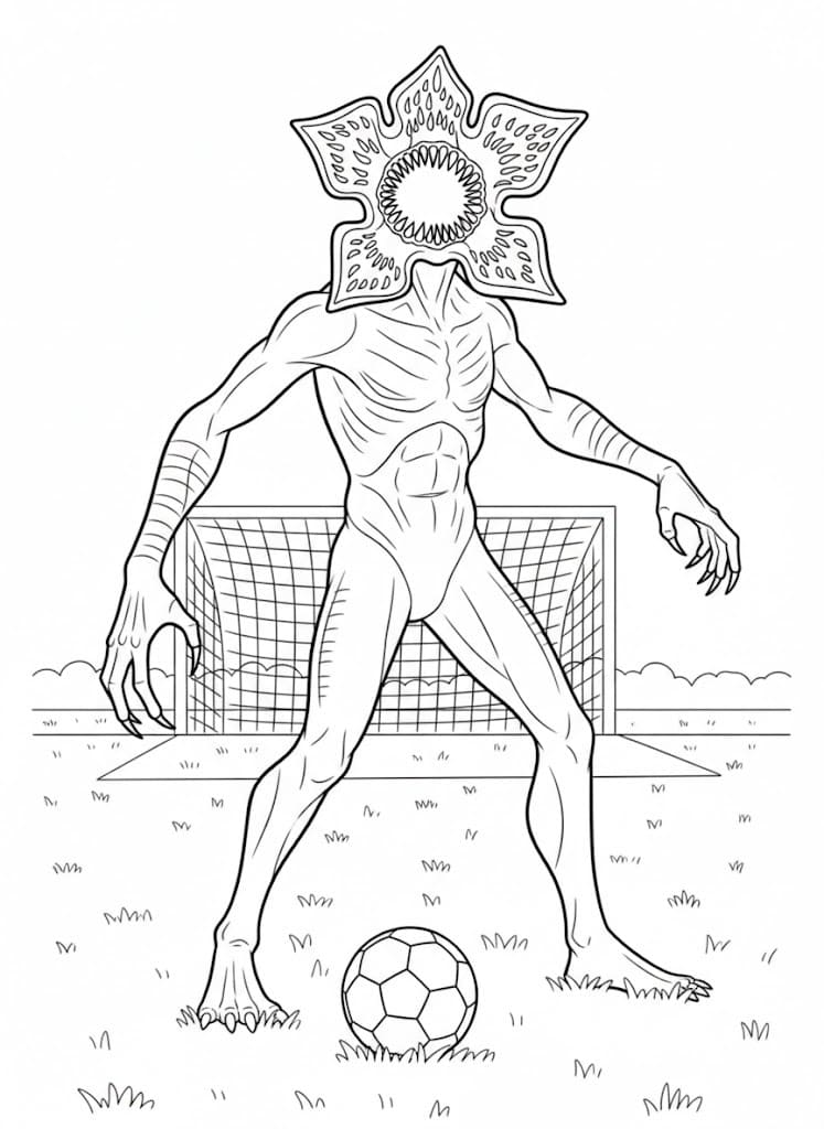 Demogorgon Yazdırılabilir Boyama Sayfası