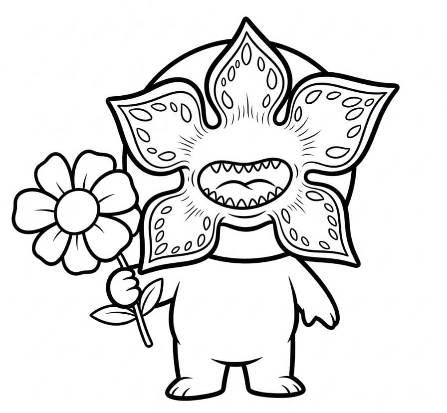 Demogorgon çocuklar için yazdırılabilir Çizmek Boyama Sayfası