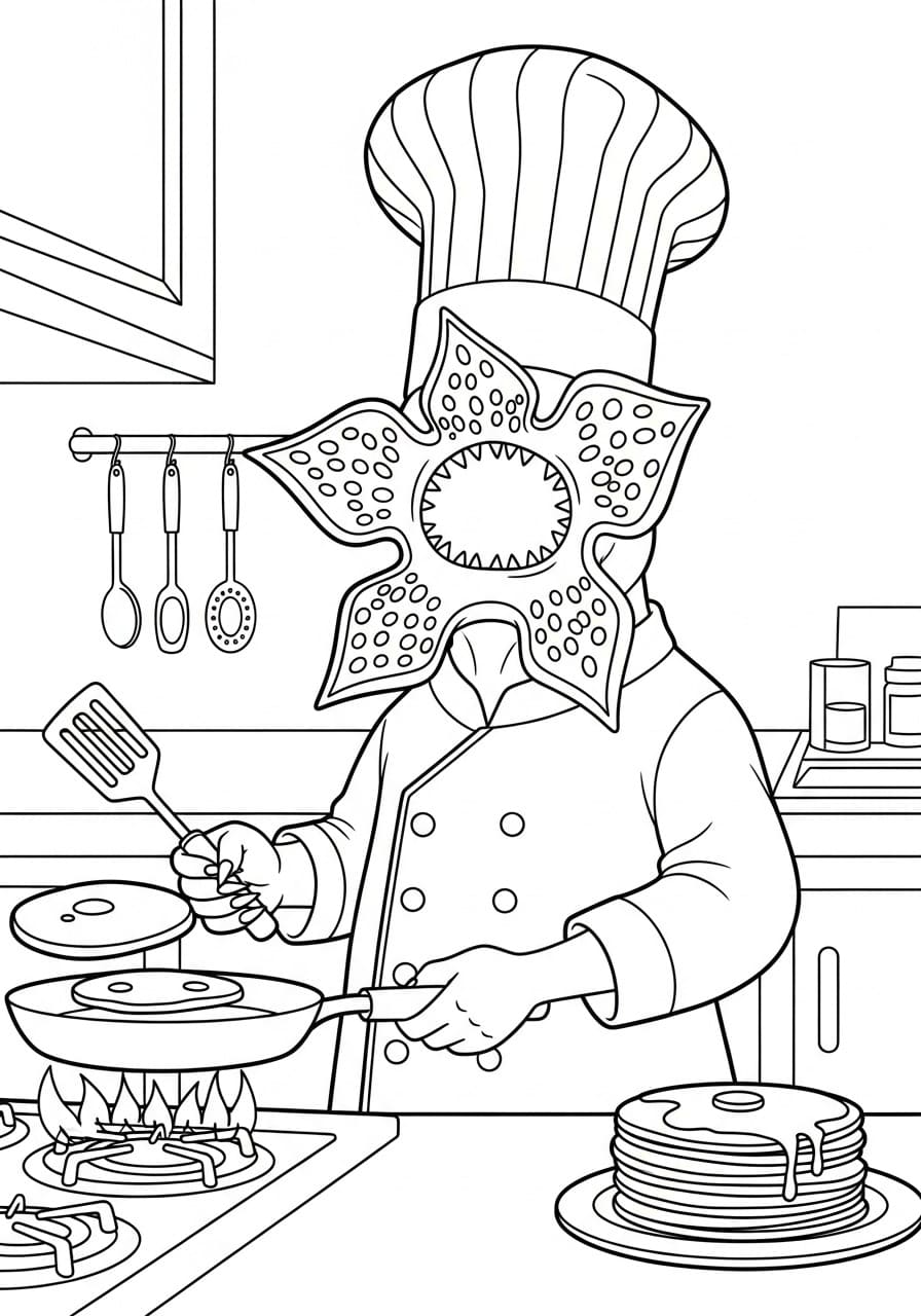 Demogorgon taslak Boyama Sayfası