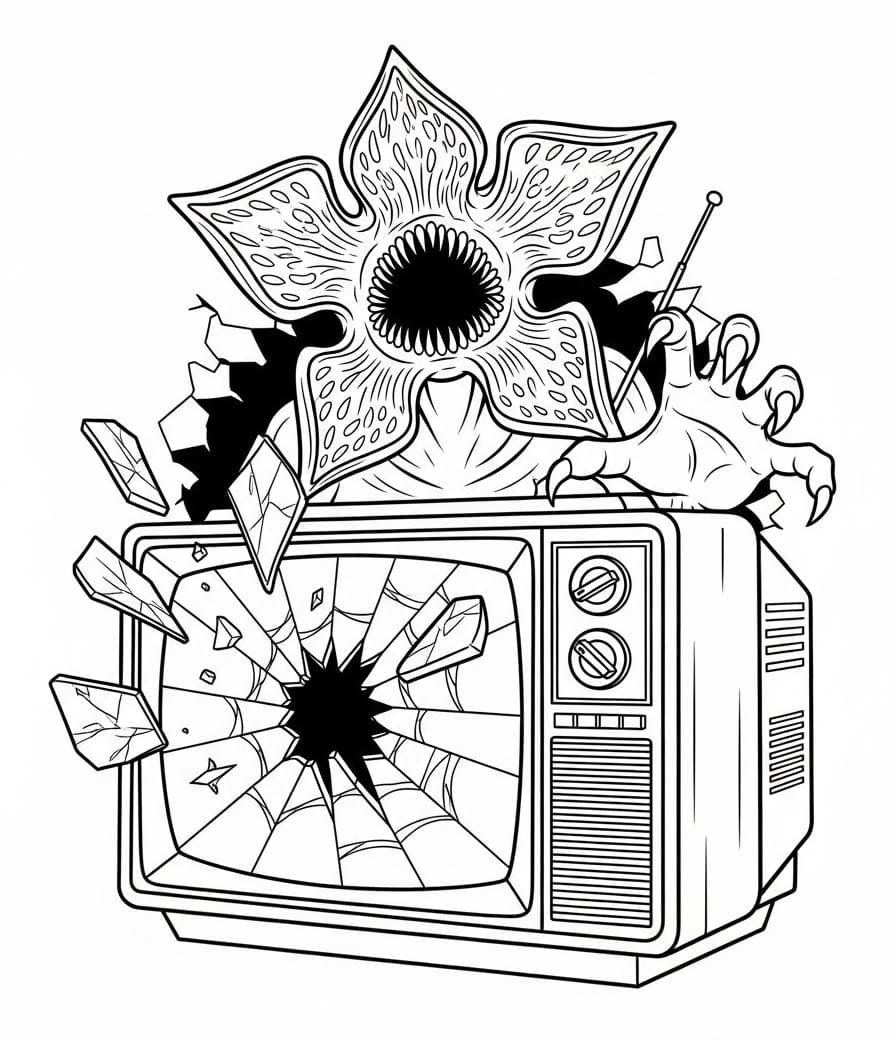 Demogorgon ücretsiz yazdırılabilir Görüntü Boyama Sayfası