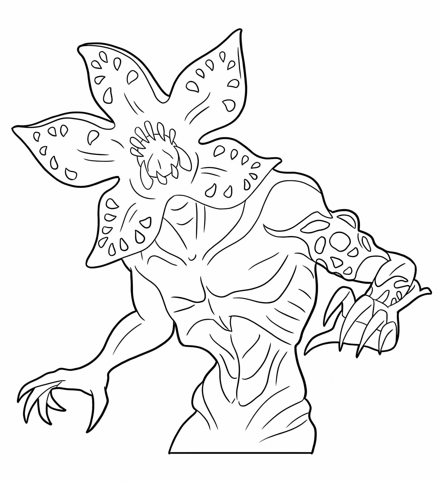 Demogorgon yazdırılabilir Görüntü Boyama Sayfası