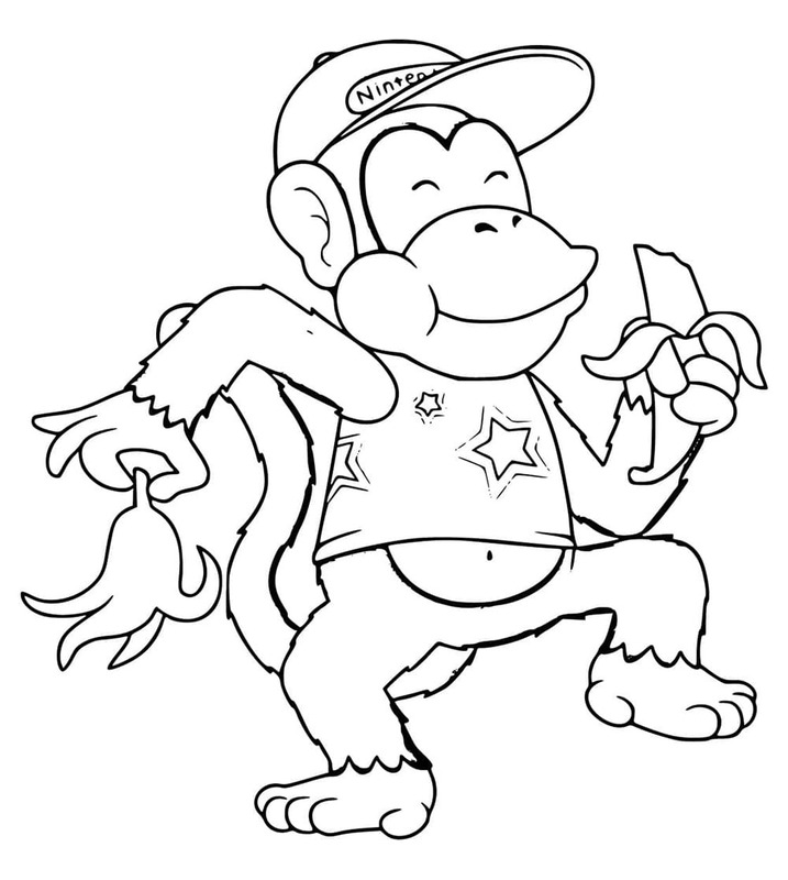 Diddy Kong Görüntü Boyama Sayfası