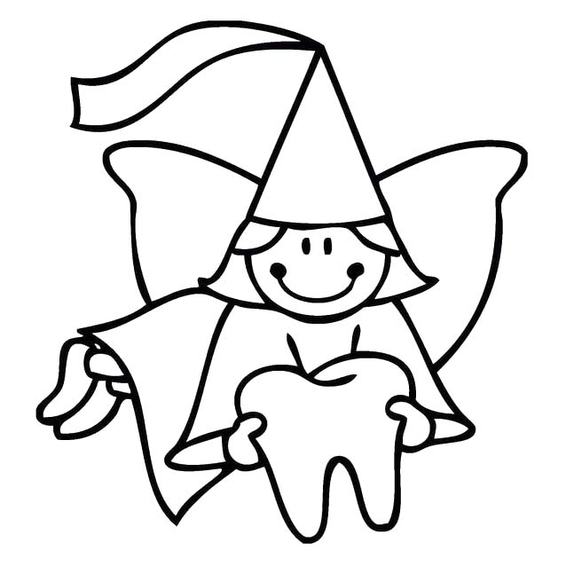 Diş Perisi Görüntü Boyama Sayfası