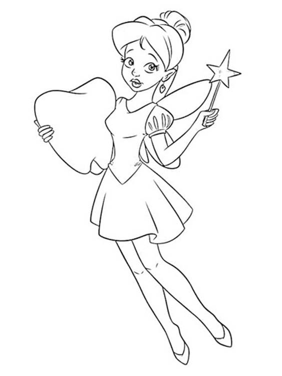 Diş Perisi resim Boyama Sayfası