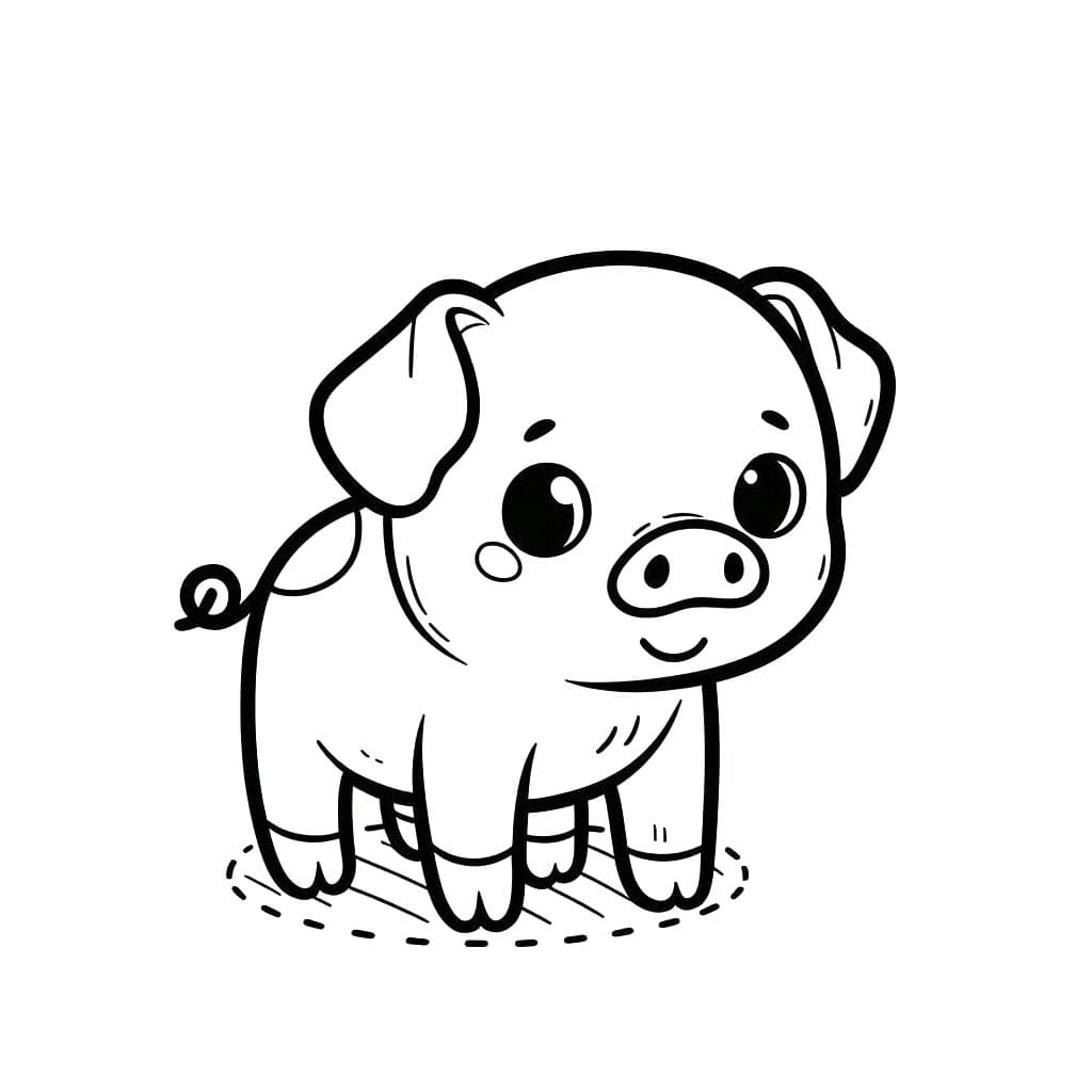 Domuz çizimi çok iyi Boyama Sayfası