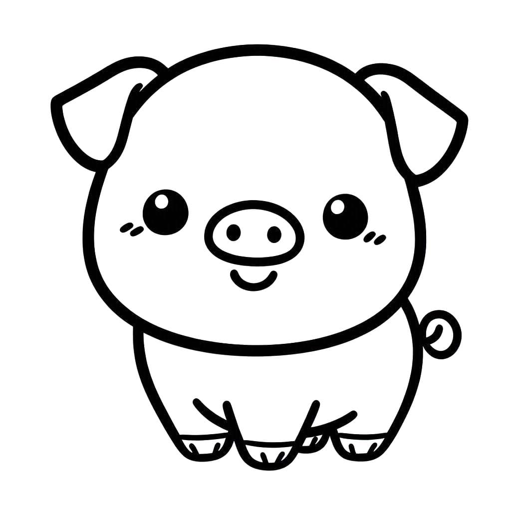 Domuz çizimi ücretsiz Boyama Sayfası