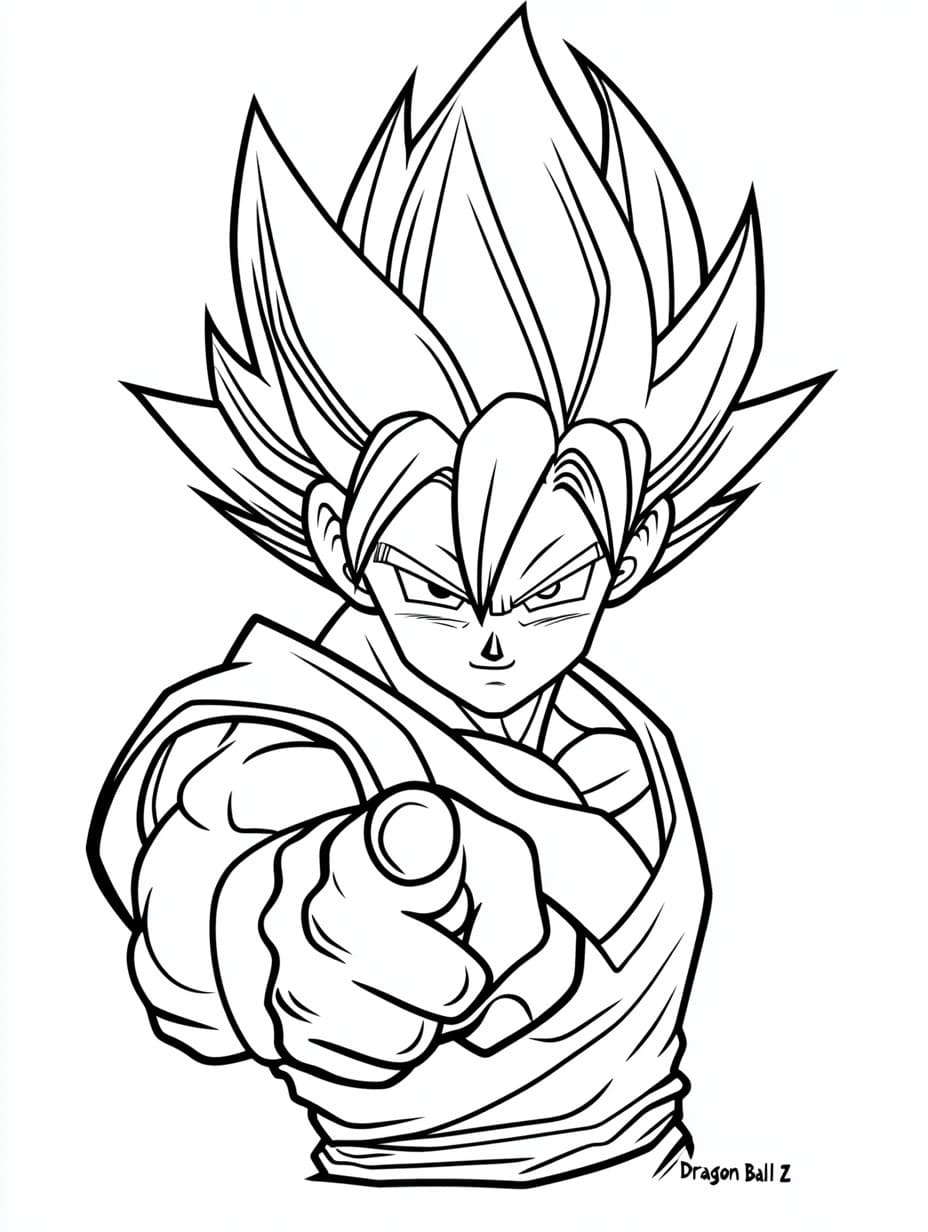 Dragon Ball Z temel Boyama Sayfası