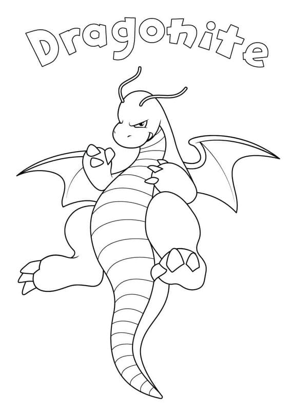 Dragonite Kolay Boyama Sayfası