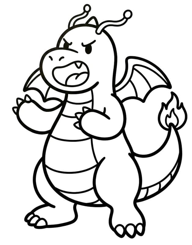 Dragonite ücretsiz yazdırılabilir Boyama Sayfası