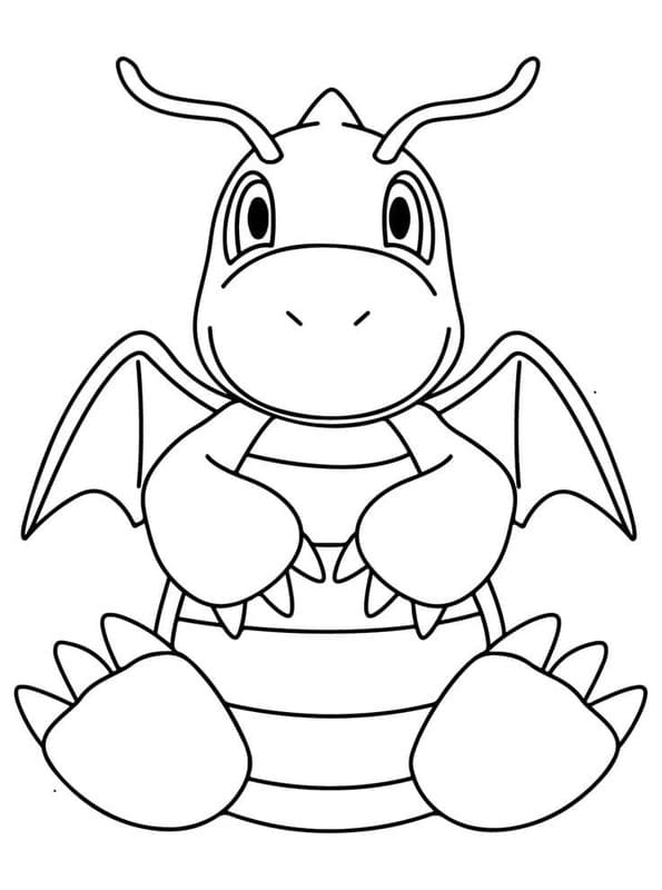Dragonite yazdırılabilir Boyama Sayfası