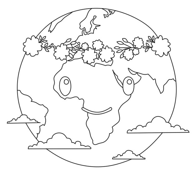 Dünya Günü 22 Nisan Boyama Sayfası