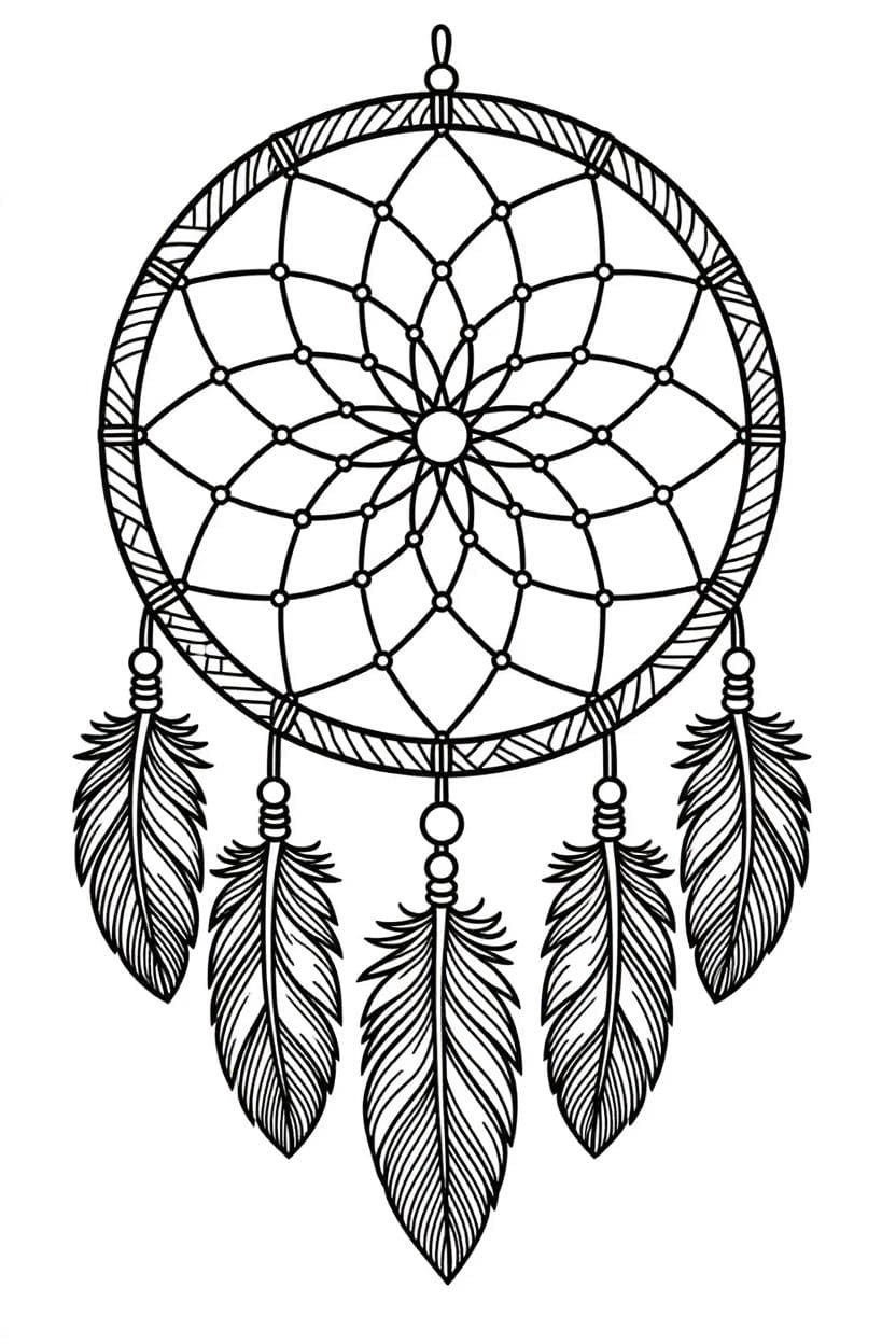 Düş Kapanı Çizim Boyama Sayfası