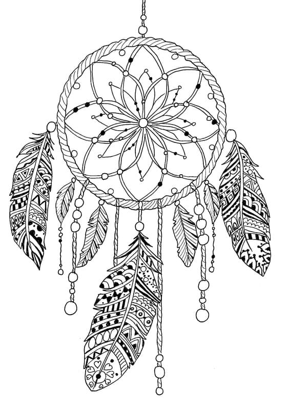 Düş Kapanı Yazdırılabilir Boyama Sayfası