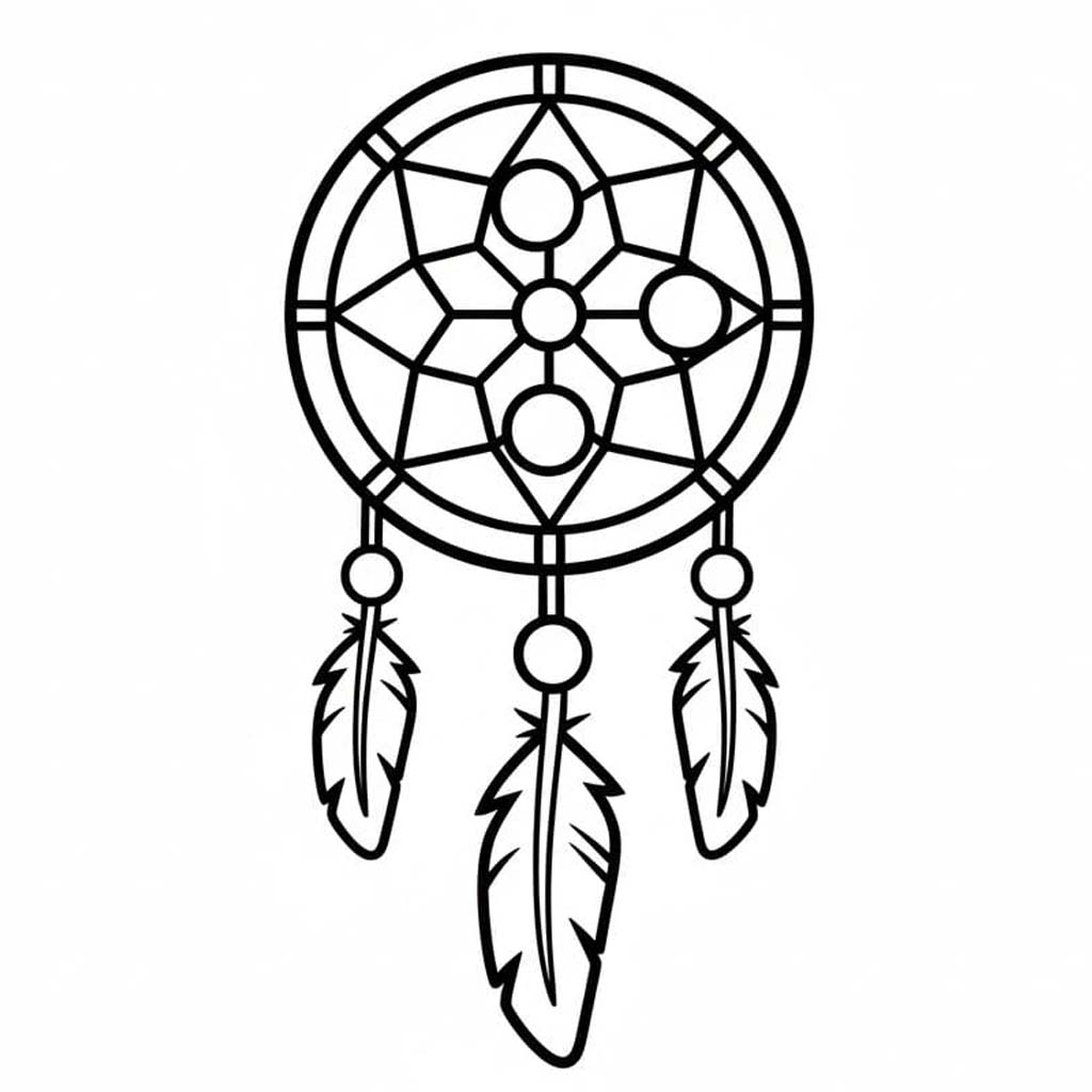 Düş Kapanı kolay Boyama Sayfası