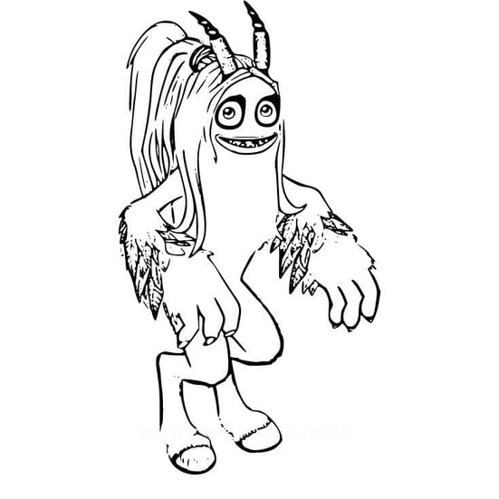 Eğlence My Singing Monsters çizimi Boyama Sayfası