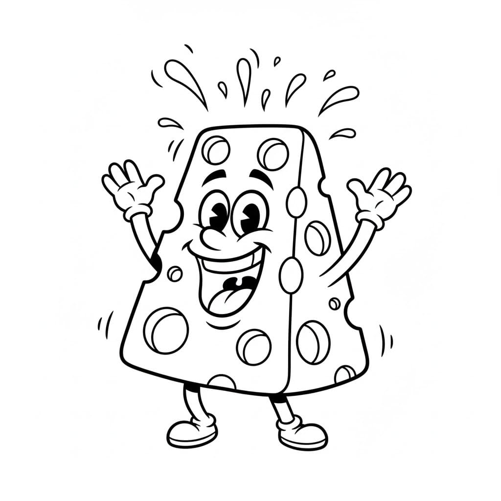 Eğlence Peynir Boyama Sayfası