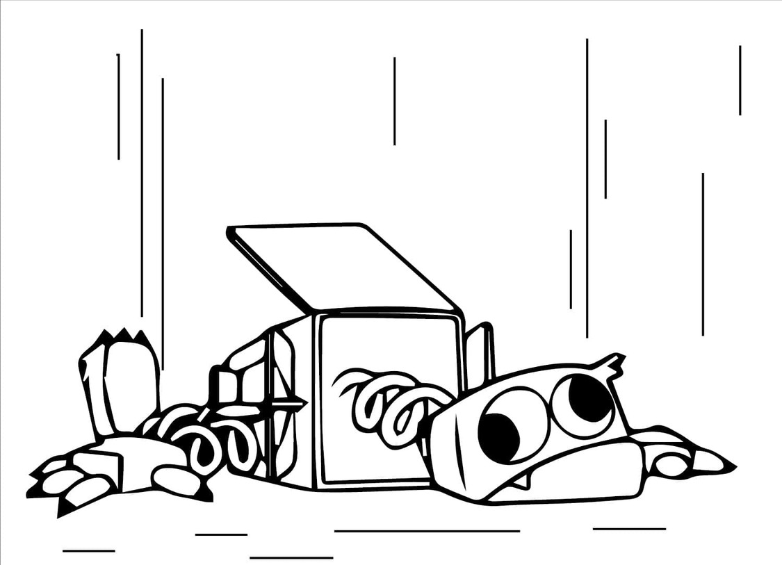 Eğlenceli Boxy Boo'yu çiz Boyama Sayfası