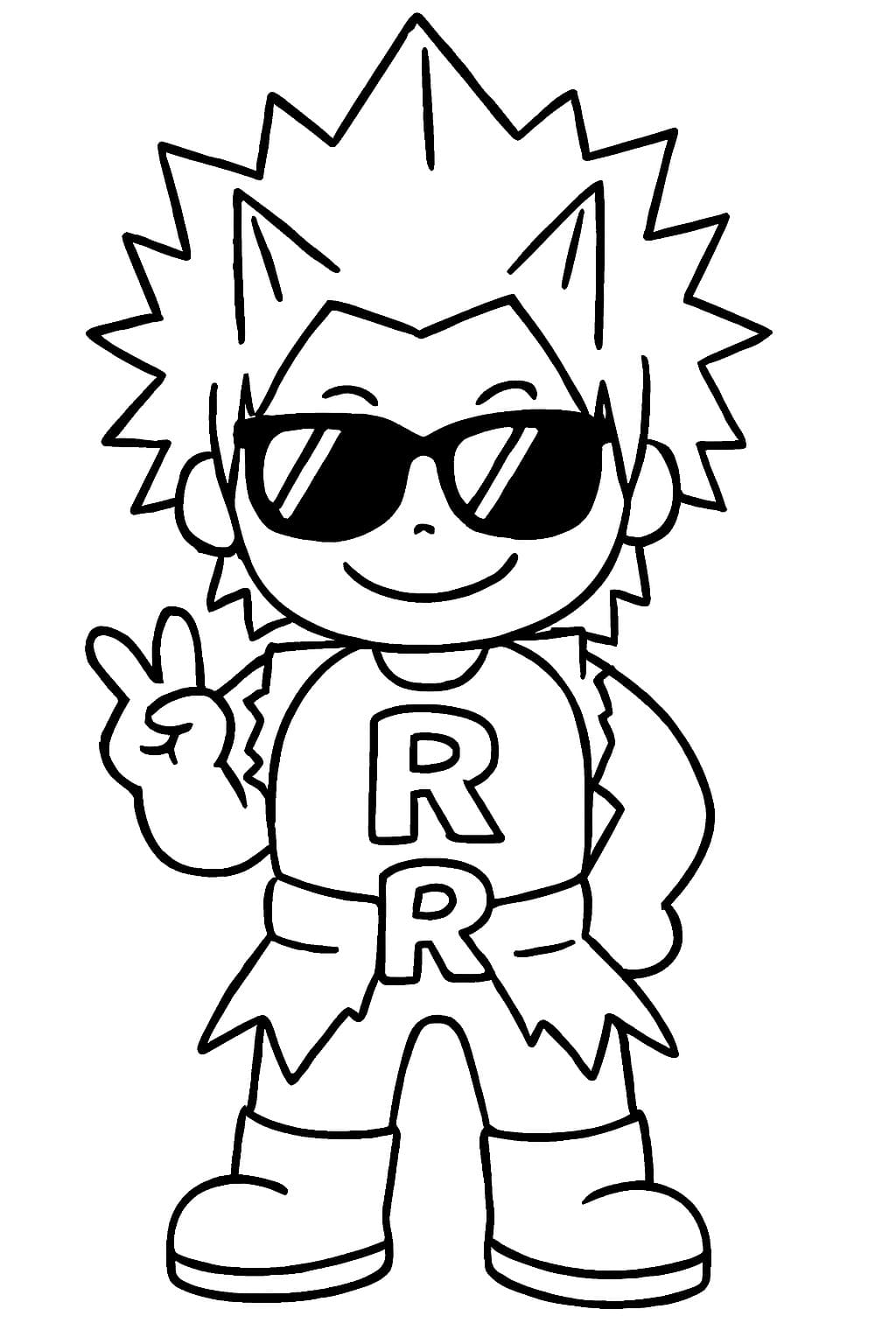 Eijiro Kirishima Çizim Boyama Sayfası