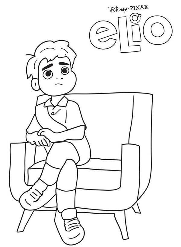 Elio basit Boyama Sayfası