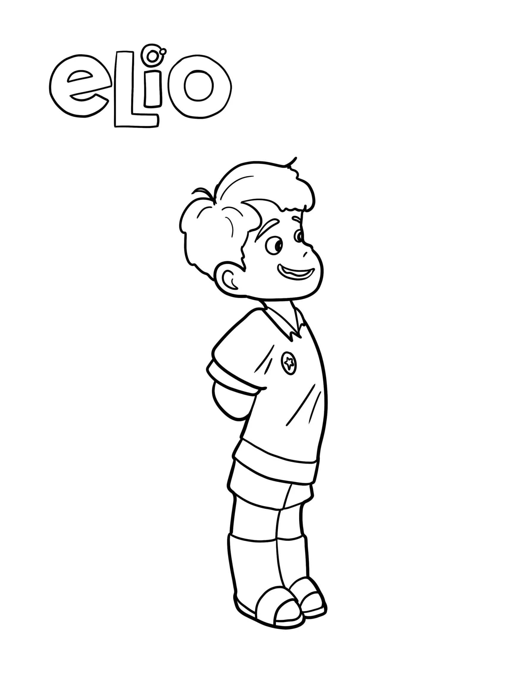 Elio çocuklar için basit Boyama Sayfası