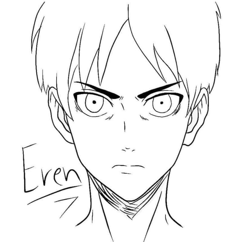 Eren Yeager ücretsiz Boyama Sayfası