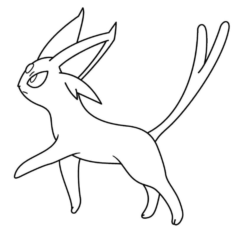 Espeon Temel Boyama Sayfası