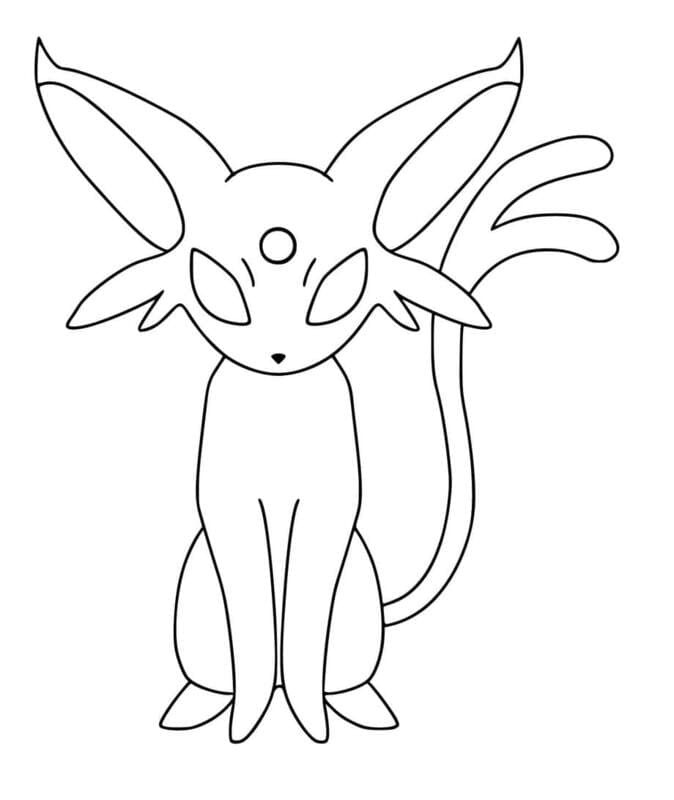 Espeon ücretsiz Boyama Sayfası