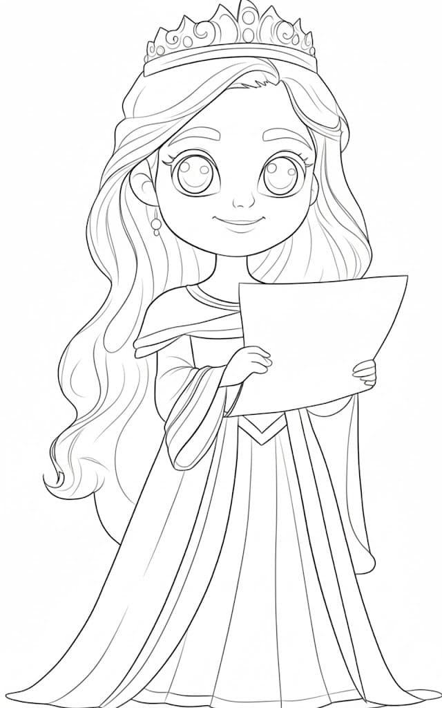 Ester Yazdırılabilir Boyama Sayfası