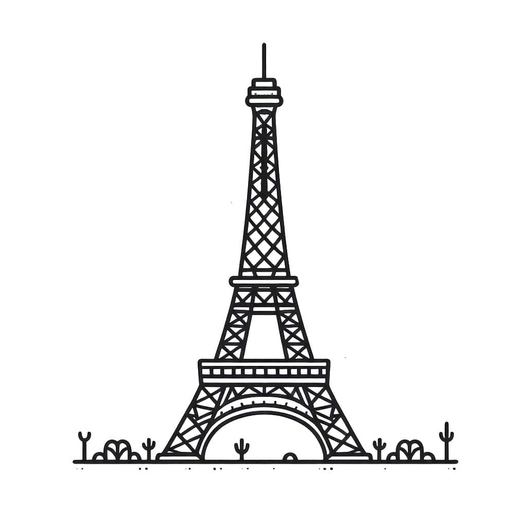 Eyfel Kulesi 2 Boyama Sayfası