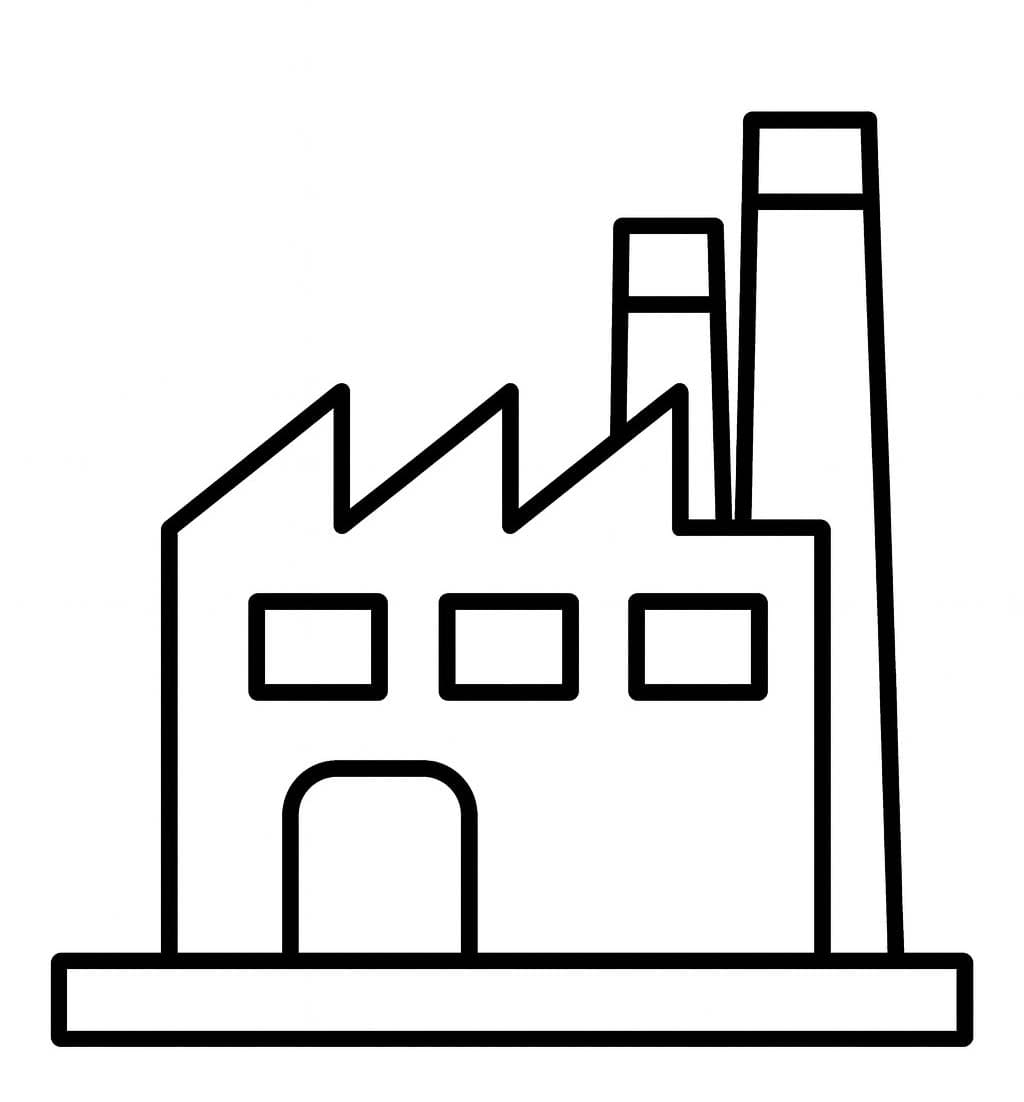 Fabrika Basit Boyama Sayfası