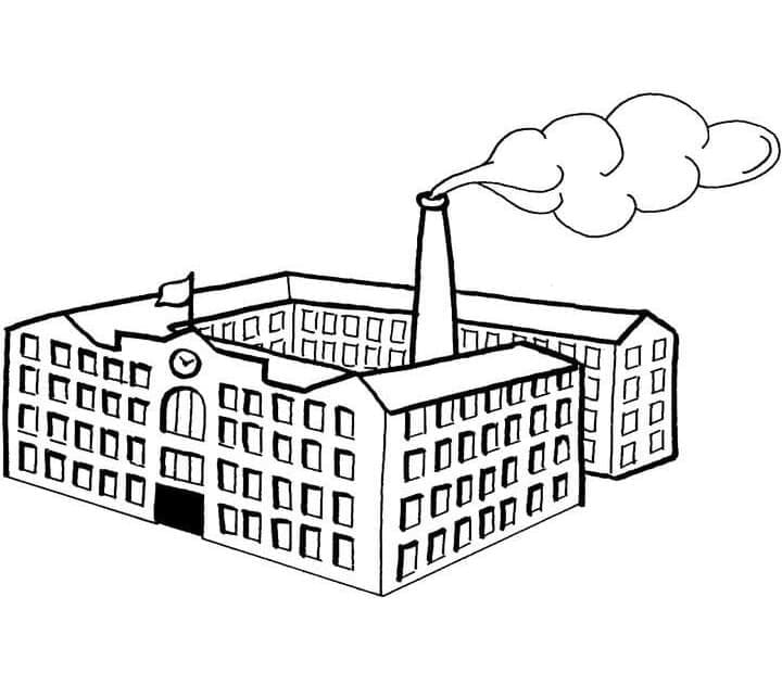 Fabrika Ücretsiz Çiz Boyama Sayfası