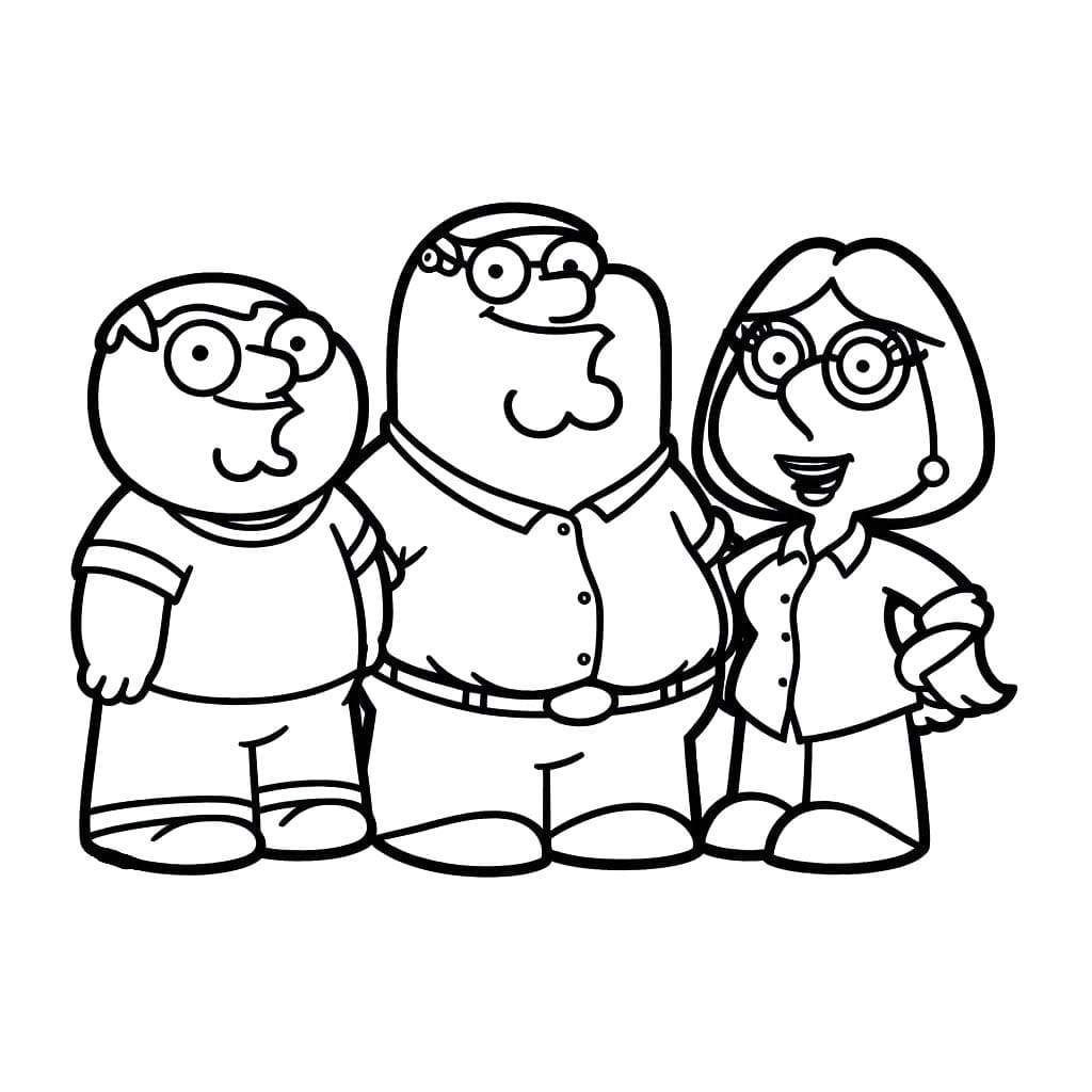 Family Guy 3'i çizin Boyama Sayfası