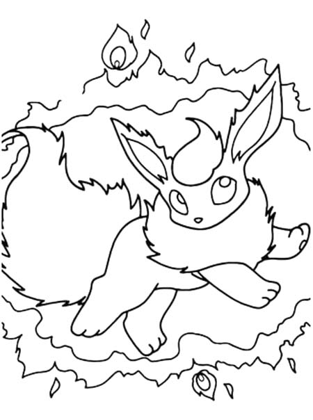 Flareon ücretsiz yazdırılabilir Boyama Sayfası