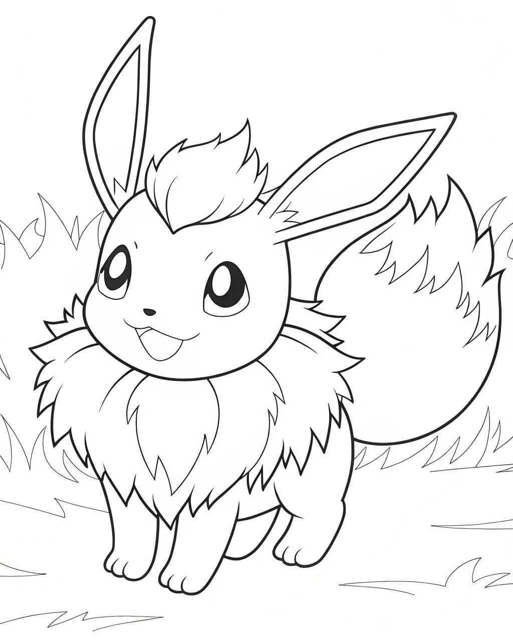Flareon ücretsiz Boyama Sayfası