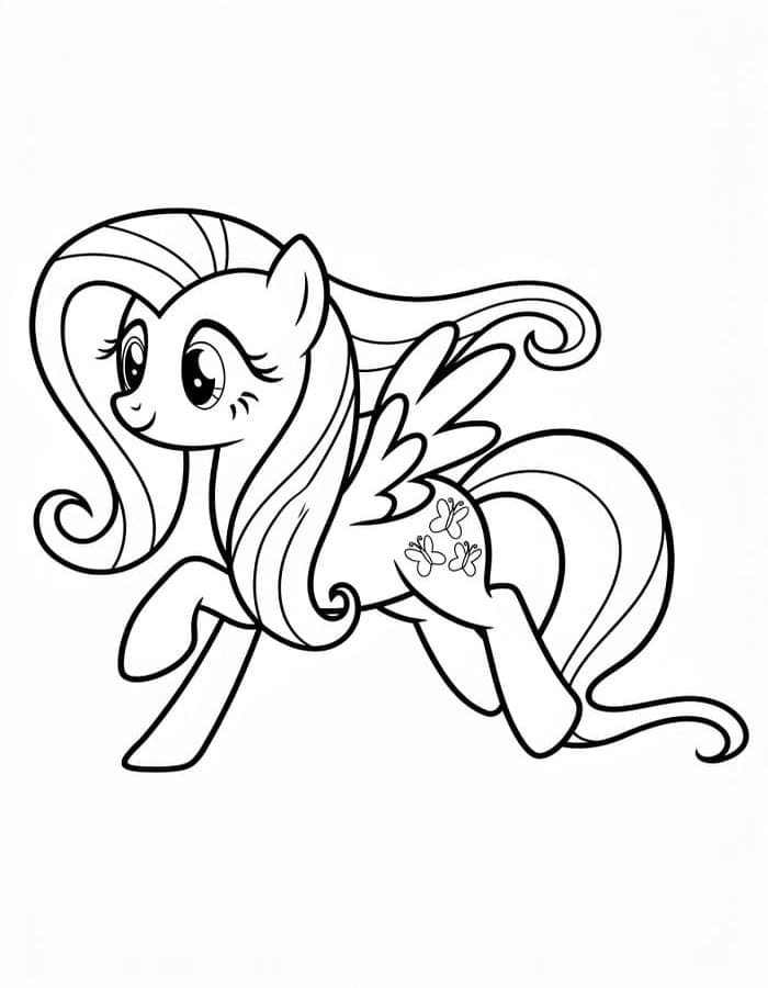 Fluttershy Temel Boyama Sayfası