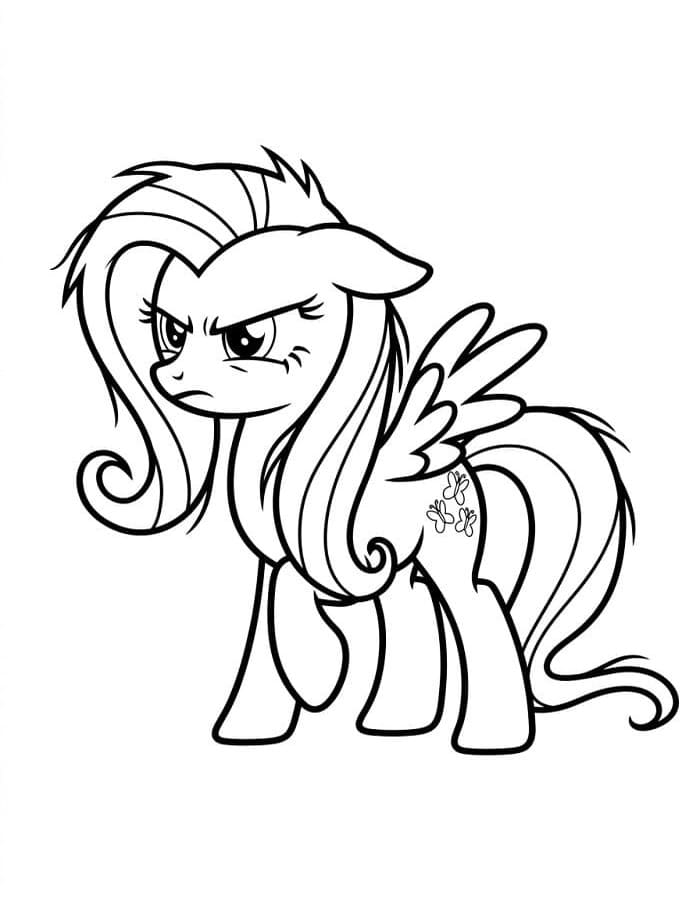 Fluttershy ücretsiz yazdırılabilir Boyama Sayfası