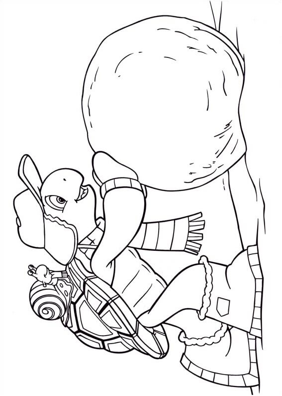 Franklin İtici Kartopu Boyama Sayfası