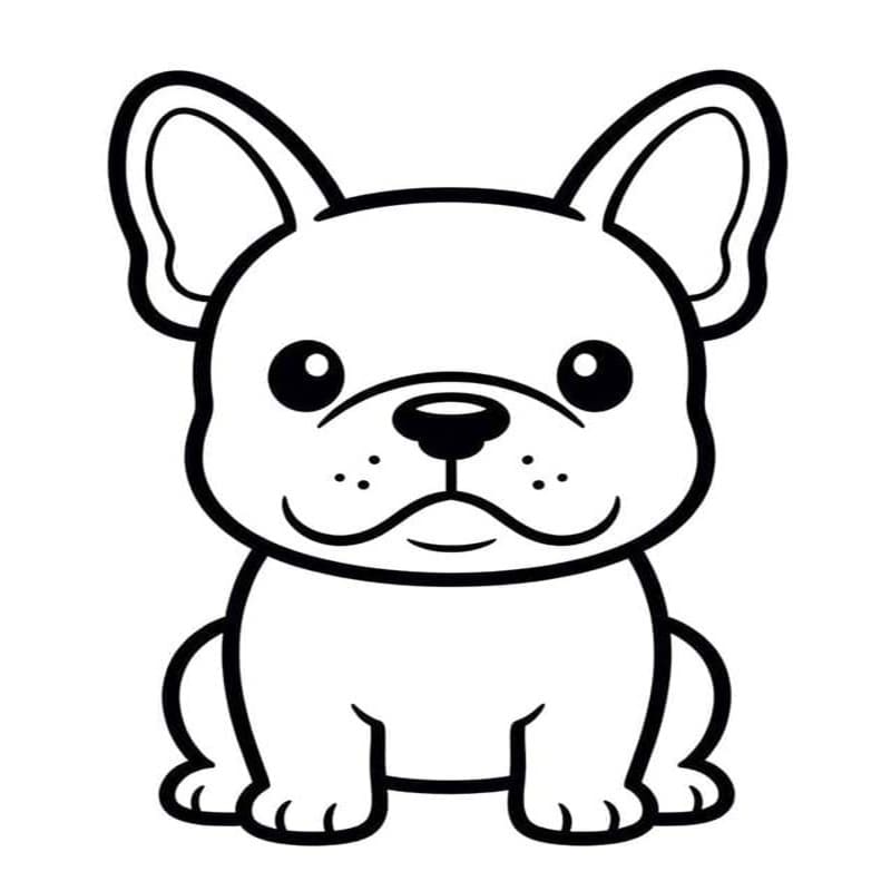 Fransız Bulldog resim Boyama Sayfası