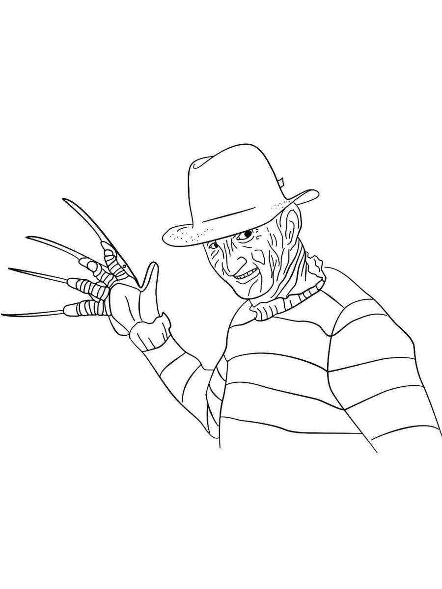 Freddy Krueger Çizmek Boyama Sayfası