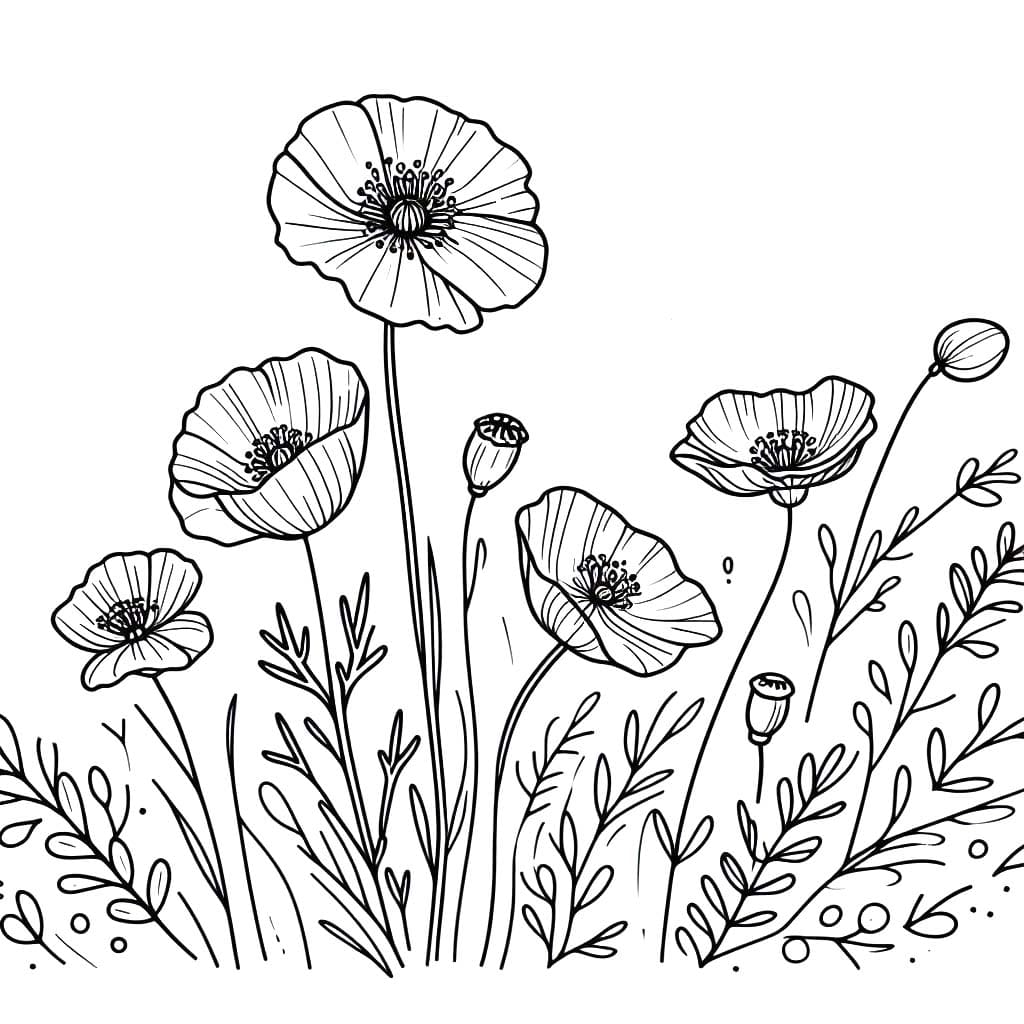 Gelincik 10 Boyama Sayfası