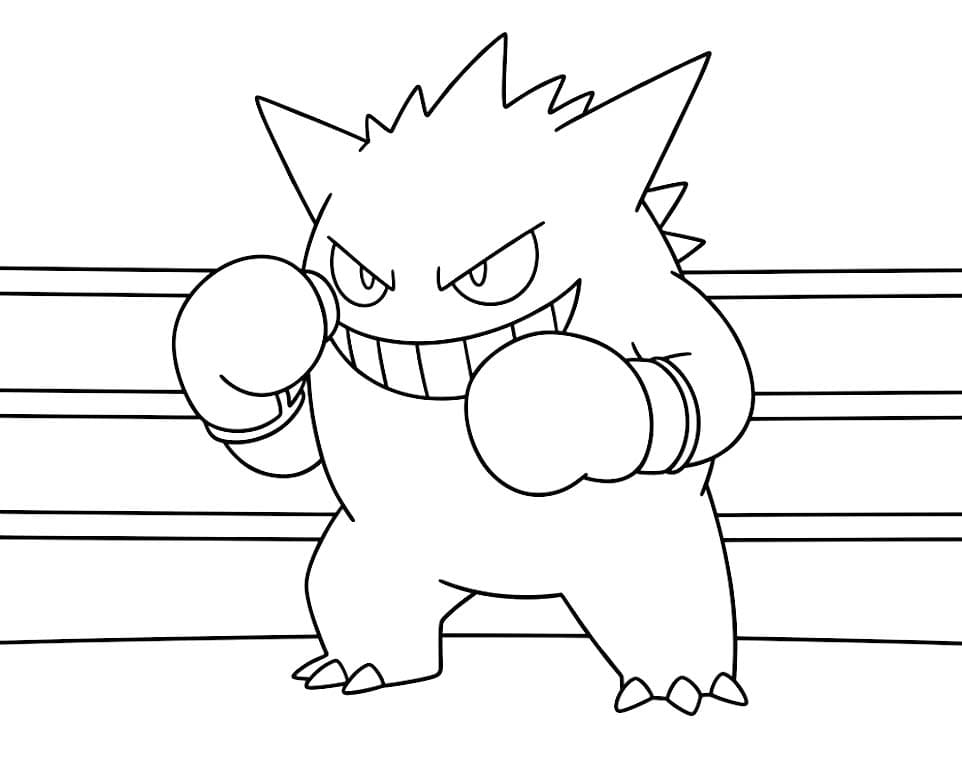 Gengar temel Çiz Boyama Sayfası