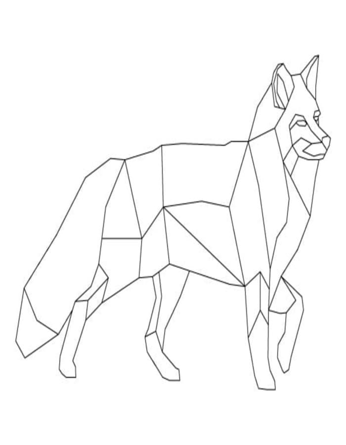 Geometrik Basit Boyama Sayfası