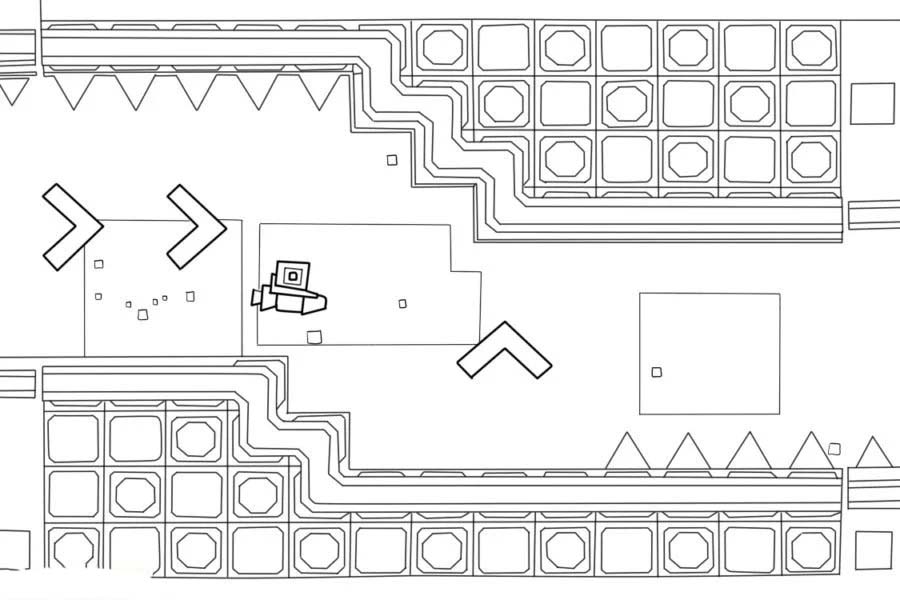 Geometry Dash çocuklar temel Görüntü Boyama Sayfası
