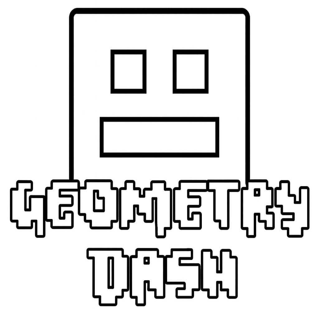 Geometry Dash çocuklar ücretsiz çizim Boyama Sayfası