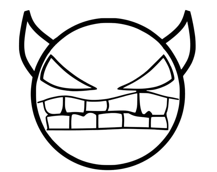 Geometry Dash çocuklar yazdırılabilir Görüntü Boyama Sayfası